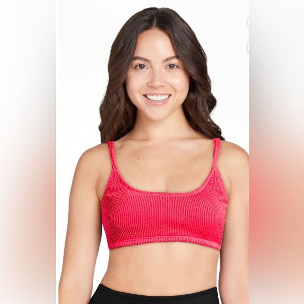No Boundaries Juniors' Crinkle Bralette Bikini Top